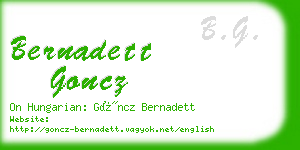 bernadett goncz business card